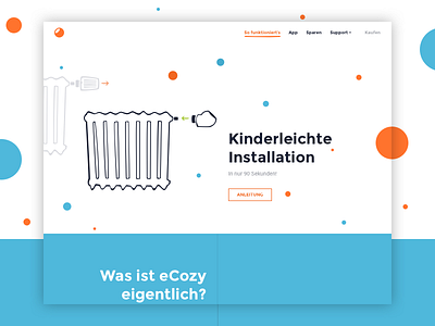 eCozy Website – Functionality flat flat design homepage interface internet of things iot landing page smart home ui design ux ux design webdesign