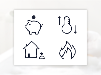 eCozy Website – Illustrations flat flat design heating icon illustration internet of thingsu iot smart home