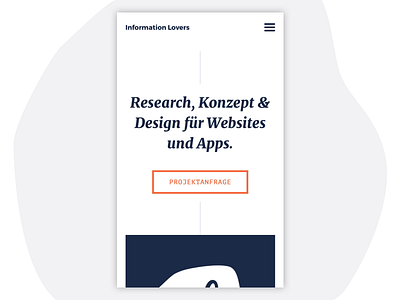 Information Lovers Website Mobile flat flat design homepage landingpage screendesign ui design ux design webdesign website