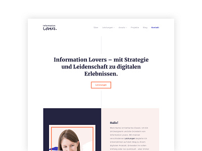 Information Lovers Website portfolio screendesign ui design webdesign website