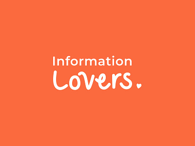 Information Lovers Logo branding handwritten handwrittenlogo logo typography