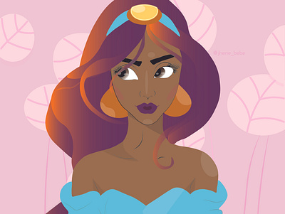 Princess Jasmine art cartoon disney illustration jasmine portrait portrait art portrait illustration