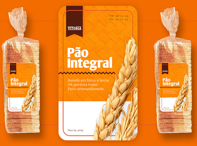 Product Redesign - Pão Integral branding graphic design illustration label photoshop product design typography ux