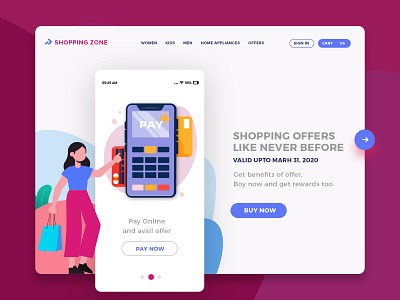 Website Design for Shopping Offers clean clean ui design flat hire freelancer hire ui designer hire ux designer hire web designer materialdesign neat offers shopping simple ui design ux designer website