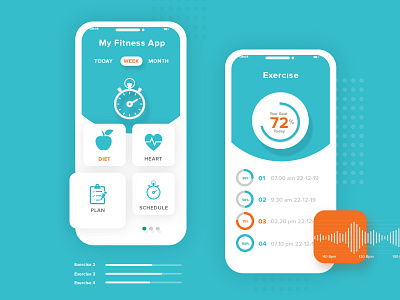 Fitness App Design android app ui design designer fitbit fitness gym health iphone app design mobile app design nike run tracking app ui uidesign user interface ux ux design yoga