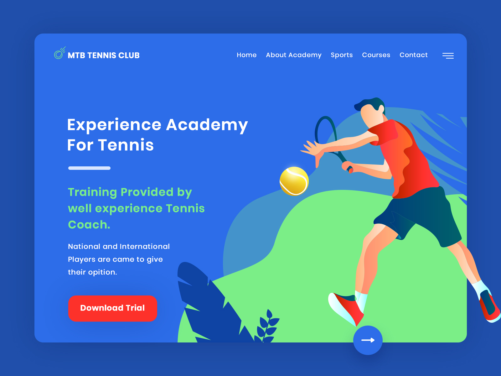 Sports Training Academy Website by RP UXCollab on Dribbble