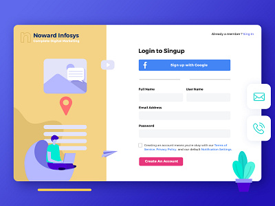 Create an Account page design for Marketing Tool create account create an account create startup website services marketing website register register form register page sign up sign up form sign up screen sign up ui website design