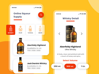 eCommerce app design for Liquor