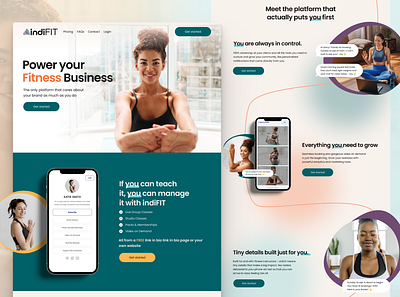 UI Design for Fitness Website adobe photoshop brochure design graphic design illustration landing page logo branding mobile app design ui ux web design