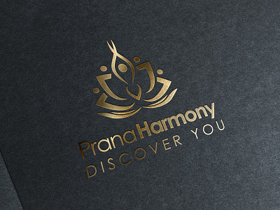 Prana Harmony Logo brand design drawing graphic healing icon identity logo sketch spiritual vector yoga