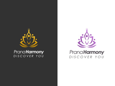 Prana Harmony Logo band design drawing graphic healing icon identity logo sketch spiritual vector yoga