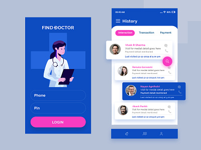 Find A Doctor Mobile App Design