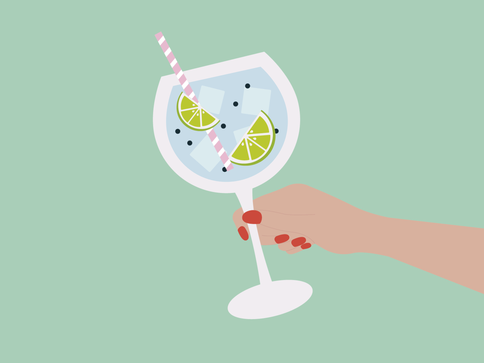 Gin and tonic animation animation cocktail drink gif gin gin and tonic illustration lime motion motion graphics