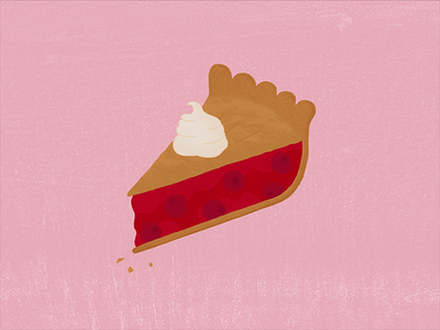Waitress Pie branding cherry pie food illustration pastry pie pink