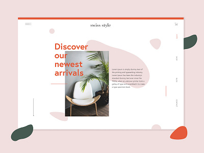 Swiss Style furniture company website furniture graphicdesign minimal swiss ui web webdesign