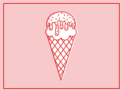 Personal Branding Ice Cream Icon brand branding graphic design ice cream icon logo pink sprinkles