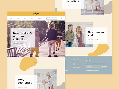 Miyo Website brand children clean graphic design interface logo minimal simplisitc web design website