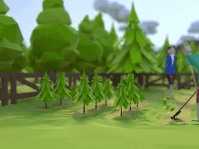 Forest schools project by Polish Ministry of Environment 3d 3d animation animation low poly low poly animation