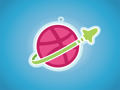 Dribbble Space Charm charm cool design dribbble illustration lego logo roses space spaceship sticker mule