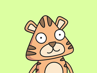 Twggies NFT First Look 2d cartoon character design collection dribbble invite illustration nft procreate tiger twiggies