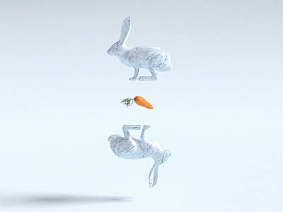Rabbits 🥕 3d animation c4d design illustration interaction light rabbits simple