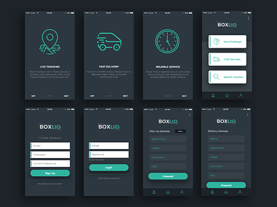 Courier App Design app design courier app debut delivery app ui design user interface