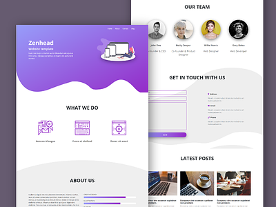 Zenhead Web Template responsive ui ui design ux web web design web template
