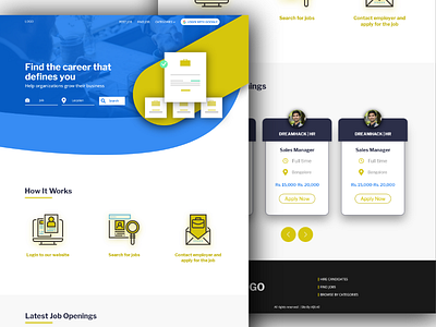 Job Portal Website design creative job portal minimal ui user interface design web web design