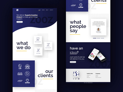Landing page for design agency agency creative minimal ui user interface design web web design