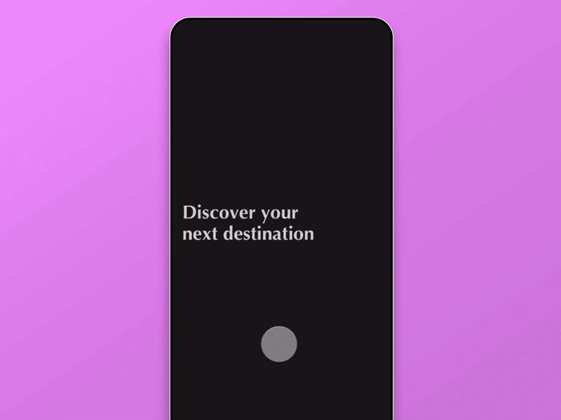 Discover you next destination. animate animated animation app destination gif ios load motion origami origami studio screens sketch sketchapp transition travel travel app travelling ui