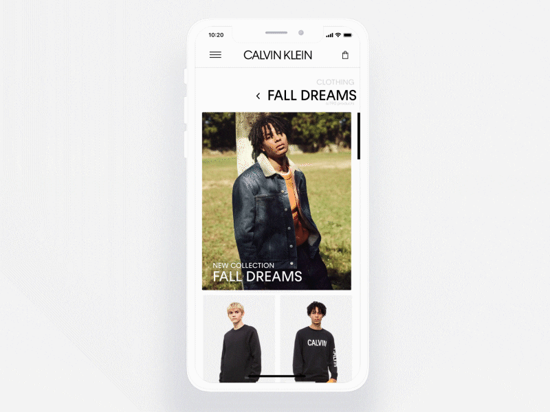 Calvin Klein - Product Page Animations