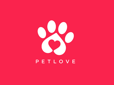 Pet love logo design pet pet care pet love pets