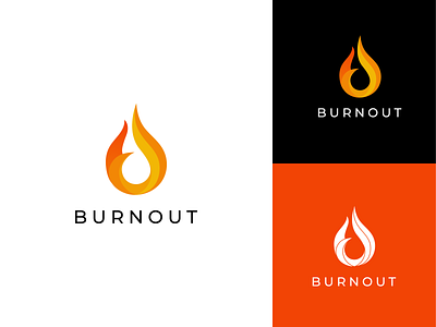 Burnout Logo brand identity branding burnout flame flame logo logos