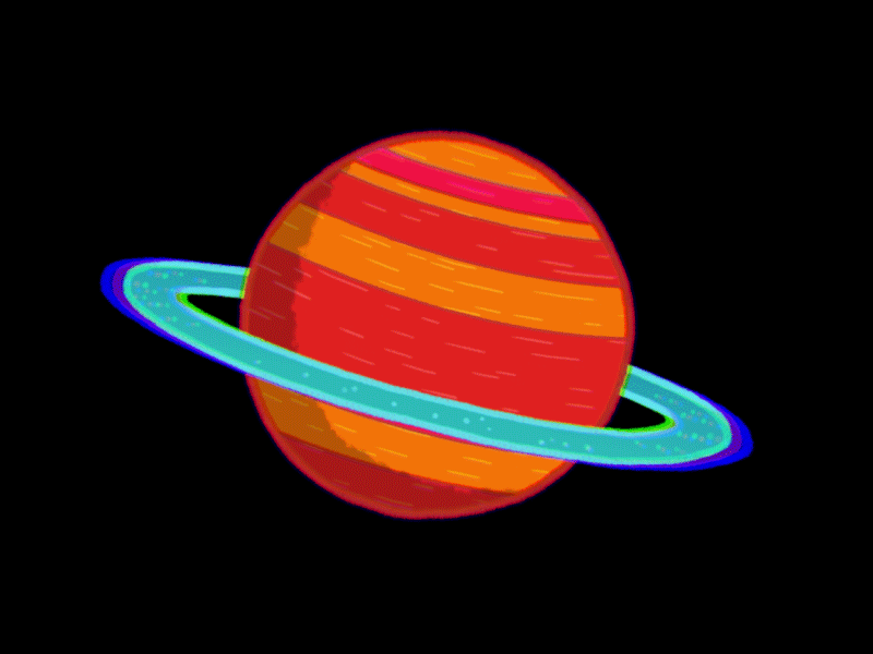 A Dancing Planet animation cosmos open space planet saturn sci fi universe