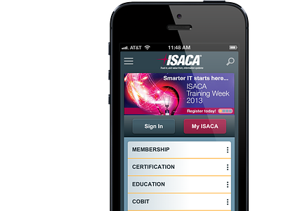 ISACA's New Mobile Site android ios isaca mobile web moovweb
