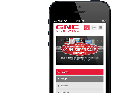 GNC's New Mobile Homepage android gnc ios mobile web moovweb