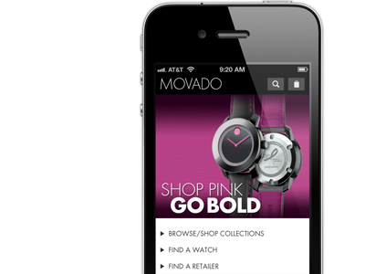 Movado's New Mobile Site android ios mobile web moovweb movado