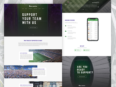 Landing for House Of Supporters design football la soft landing lasoft mobile password sport stadium system ui ux