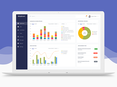 Dashboard for Recruitment Agency agency charts dash dashboard design la soft lasoft recruitment system ui ux