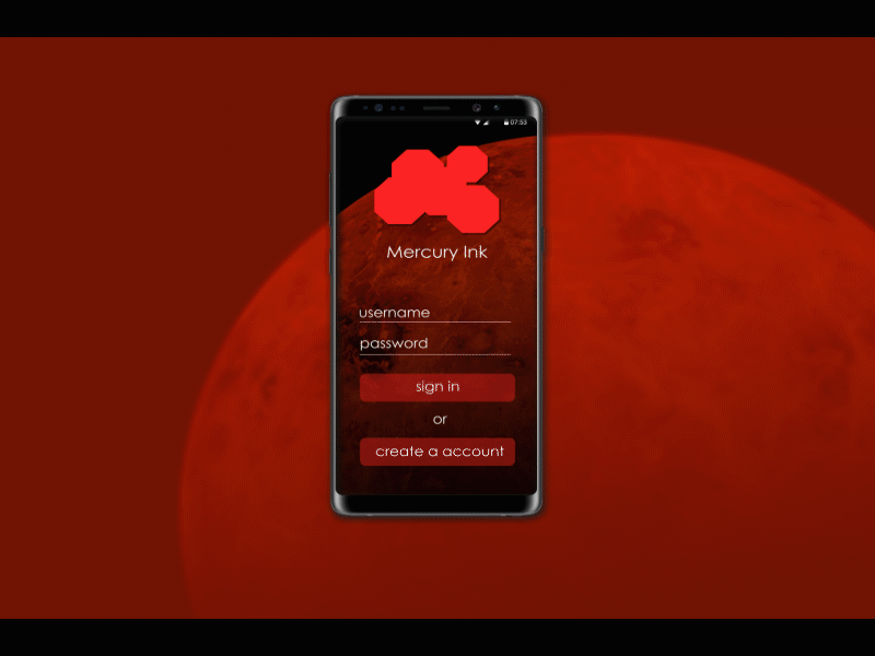 Daily UI 001 - Sign up daily ui mercury ink sign up ui
