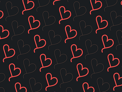 B+Heart Pattern black bletter heart lettering pattern red