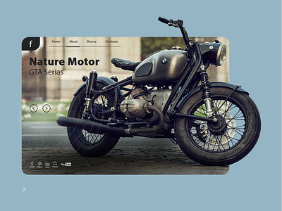 Motorcycle site page design flotweb landing page site uidesign ux ui webdesign