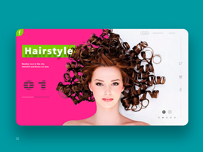 Beauty shop Home Page Concept