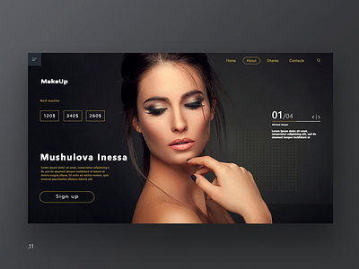 Site for a makeup services company