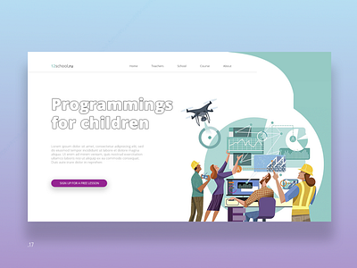 Website for the school of programming for children