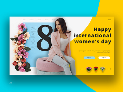 Concept on the theme of 8 Mara, rather it is more of a greeting agency branding design flotweb landing page site uidesign ux ui webdesign website