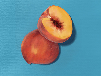 Peach Queen design digital painting illustration painting procreate still life