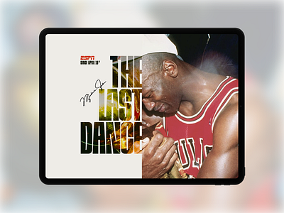 ESPN The Last Dance basketball display font documentary espn interface jordan last dance nba poster poster typography