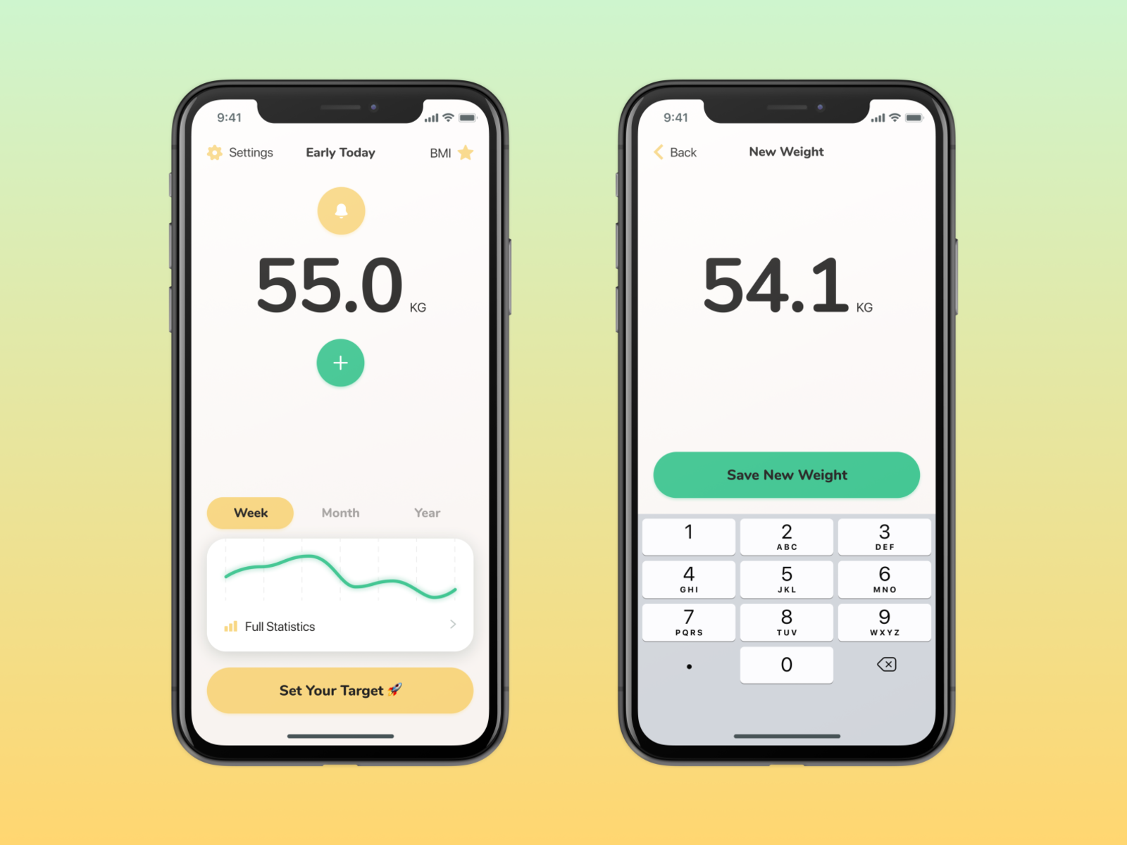 💪🏻 Weight Tracker App 👩🏻‍🦰 by Andrii Liubymov on Dribbble