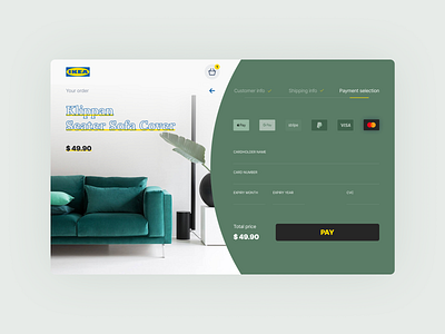 Credit Card Checkout checkout dailyui dailyuichallenge furniture ikea order payment